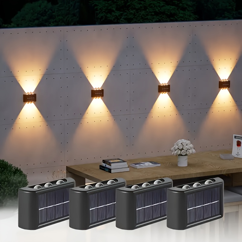 Outdoor Lighting Waterproof - LEDソーラーライト 屋外防水 ソーラーウォールランプ 上下発光 ガーデンフェンス装飾用 ソーラー式ウォールランプ