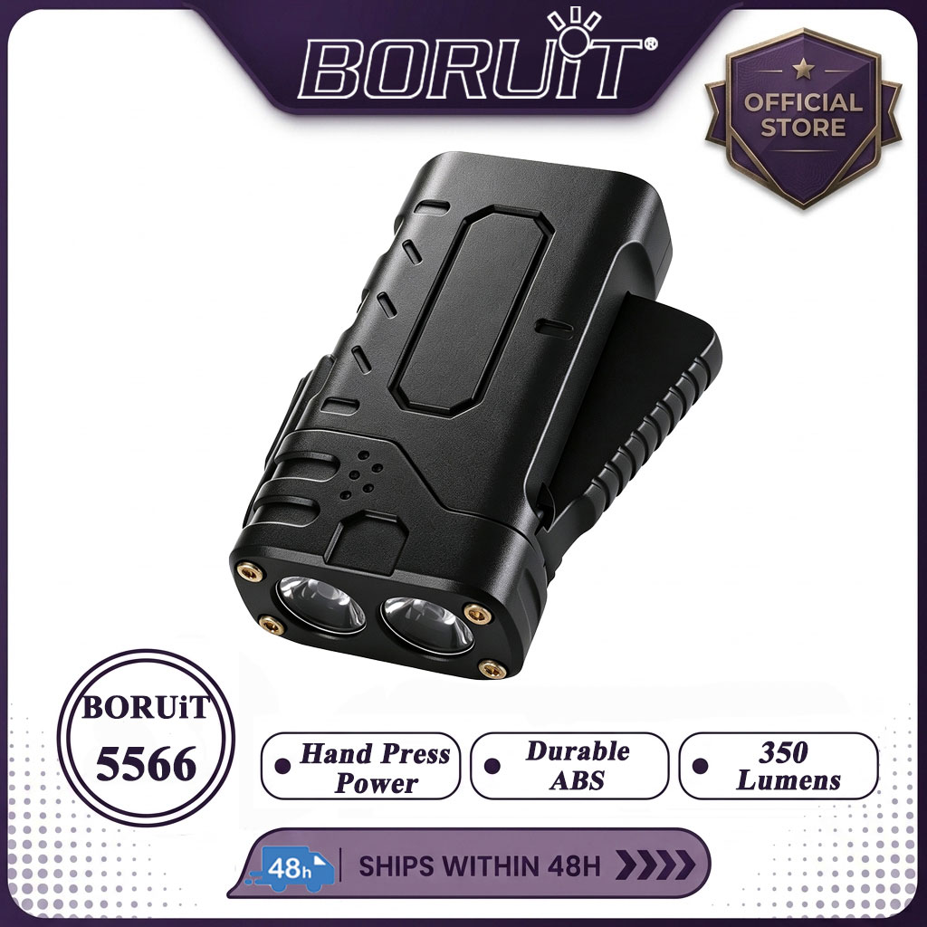 Outdoor Lighting Black - BORUIiT ハンドクランク EDC LED フラッシュライト Type-C