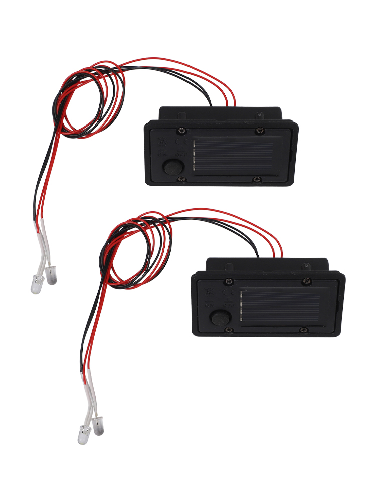 Outdoor Lighting Pathway - 2個入りソーラーライトボックス交換用トップ、LED電球付き、簡単設置、自動オン/オフ、耐候性、庭や通路の照明に最適