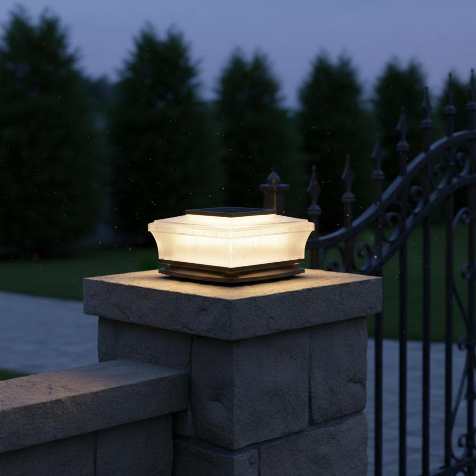 ソーラーポストキャップライト ワイヤレススクエアポストライト - Outdoor Lighting Wireless のレビューと価格