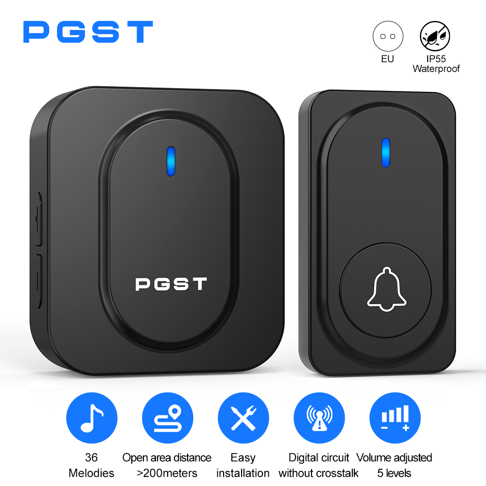 PGST ワイヤレスドアベル 36 チャイム LED ライト - Outdoor Lighting Wireless のレビューと価格