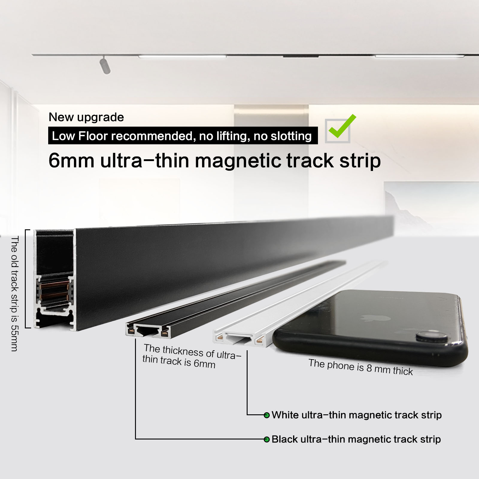 ST1 シリーズ 3CCT ブラックホワイト超薄型スリム磁気 - Outdoor Lighting Track のレビューと価格