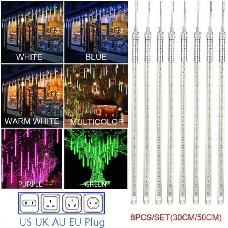 30 センチメートル/50 センチメートル防水流星雨雨 8  - Outdoor Lighting Uk のレビューと価格