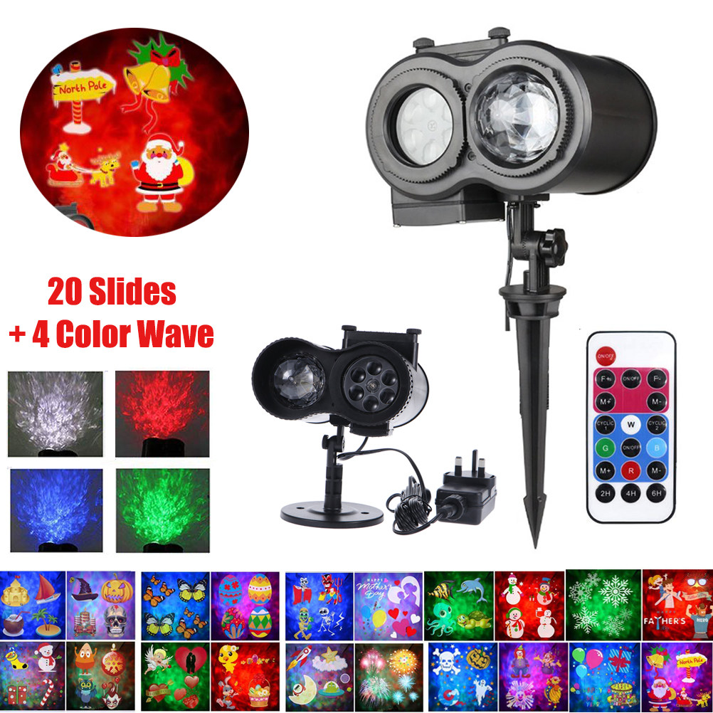 移動可能な防水クリスマスLEDプロジェクターライト。20種類 - Outdoor Lighting Uk のレビューと価格