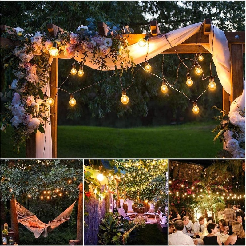LED屋外ライトストリング 64フィート G40 ガーデンテ - Outdoor Lighting Effects のレビューと価格